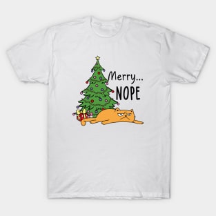 Merry Nope - Angry Cat T-Shirt